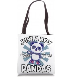 Just A Boy Who Loves Pandas Classic Cute Animal Lovers Panda Tote Bag $16.81 Totes