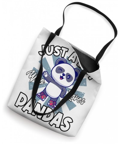 Just A Boy Who Loves Pandas Classic Cute Animal Lovers Panda Tote Bag $16.81 Totes