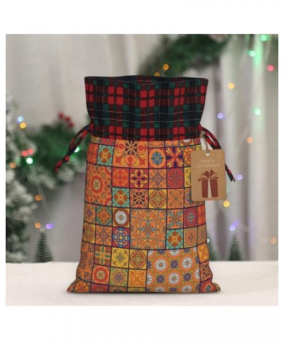 Cute Deer Christmas Gift Bag - Stylish Eco-Friendly Polyester Bag For Your Festive Presents Group Of Moroccan Geometric Small...