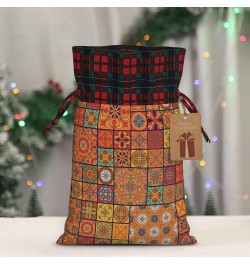 Cute Deer Christmas Gift Bag - Stylish Eco-Friendly Polyester Bag For Your Festive Presents Group Of Moroccan Geometric Small...