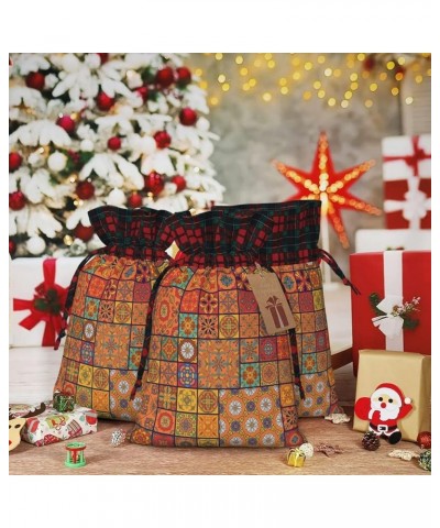 Cute Deer Christmas Gift Bag - Stylish Eco-Friendly Polyester Bag For Your Festive Presents Group Of Moroccan Geometric Small...