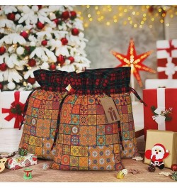 Cute Deer Christmas Gift Bag - Stylish Eco-Friendly Polyester Bag For Your Festive Presents Group Of Moroccan Geometric Small...