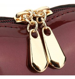 Women Leather Lips-shaped Evening Clutch Purses Crossbody Bags Vintage Banquet Handbag Wine Red $35.47 Evening Bags