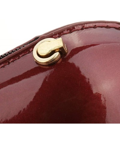 Women Leather Lips-shaped Evening Clutch Purses Crossbody Bags Vintage Banquet Handbag Wine Red $35.47 Evening Bags