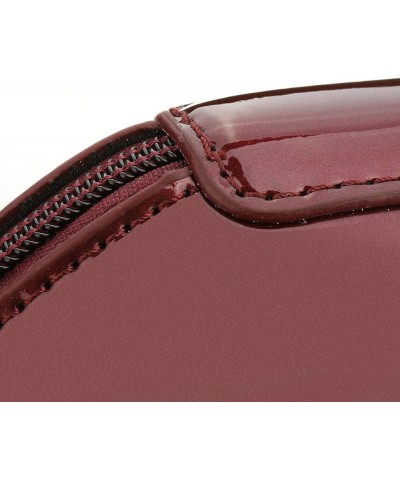 Women Leather Lips-shaped Evening Clutch Purses Crossbody Bags Vintage Banquet Handbag Wine Red $35.47 Evening Bags