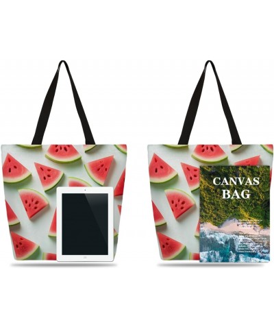 Floral Fruit Canvas Tote - Functional & Stylish for Daily Use $13.10 Totes