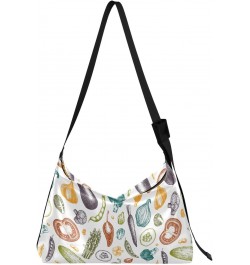 Healthy Food Vegetables Unisex Sling Crossbody Bags Women Shoulder Bags Side Bag $16.50 Hobo Bags