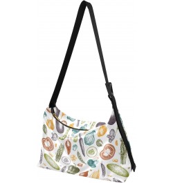 Healthy Food Vegetables Unisex Sling Crossbody Bags Women Shoulder Bags Side Bag $16.50 Hobo Bags