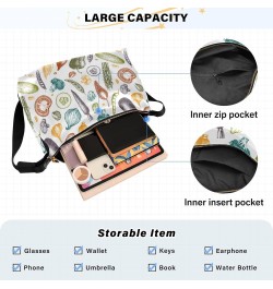 Healthy Food Vegetables Unisex Sling Crossbody Bags Women Shoulder Bags Side Bag $16.50 Hobo Bags