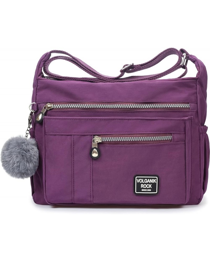 Crossbody Bags for Women with RFID Pocket Anti Theft Handbag Water Resistant Shoulder Bags Travel Purse Purple $16.31 Hobo Bags