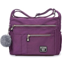 Crossbody Bags for Women with RFID Pocket Anti Theft Handbag Water Resistant Shoulder Bags Travel Purse Purple $16.31 Hobo Bags