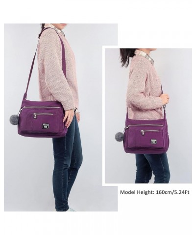 Crossbody Bags for Women with RFID Pocket Anti Theft Handbag Water Resistant Shoulder Bags Travel Purse Purple $16.31 Hobo Bags