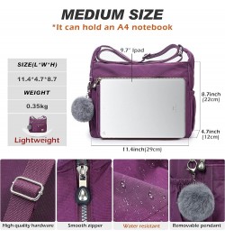 Crossbody Bags for Women with RFID Pocket Anti Theft Handbag Water Resistant Shoulder Bags Travel Purse Purple $16.31 Hobo Bags