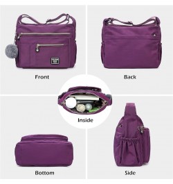 Crossbody Bags for Women with RFID Pocket Anti Theft Handbag Water Resistant Shoulder Bags Travel Purse Purple $16.31 Hobo Bags