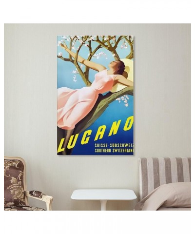 Lugano, Suisse Vintage Travel Poster - Lugano Poster, Travel Lugano, Wally Art, Deco Interior, Gift Poster for Room Aesthetic...