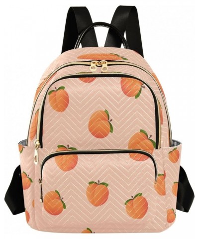 Funnny Peach Leaf Women Backpack Purse Ladies Fashion Shoulder Bag Daypack Travel Bag 7.5L Small $16.11 Backpacks