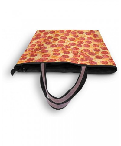 Color Pizza Food Women Tote Bag Handbag Large Capacity Shoulder Bags $11.39 Shoulder Bags