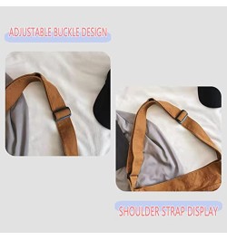 Bag 13 Inch Canvas Messenger Bag Large Shoulder Crossbody Bag With Multiple Leather Side Bags for Women White $26.83 Crossbod...