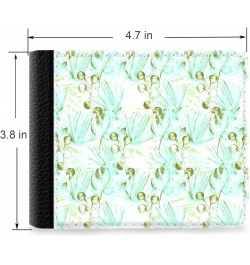 Unique Desige Pattern - Bohemian Turquoise Blue Retro Exotic Floral, Slim Front Pocket Wallet Billfold RFID Blocking $11.46 W...