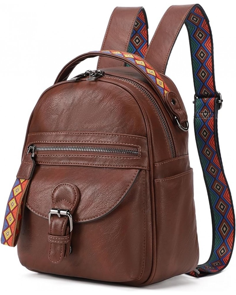 Small Daypack Backpack Purse for Women Fashion Shoulder Backpack Handbags ladies (Yellowish Brown) Chestnut Brown $18.48 Back...