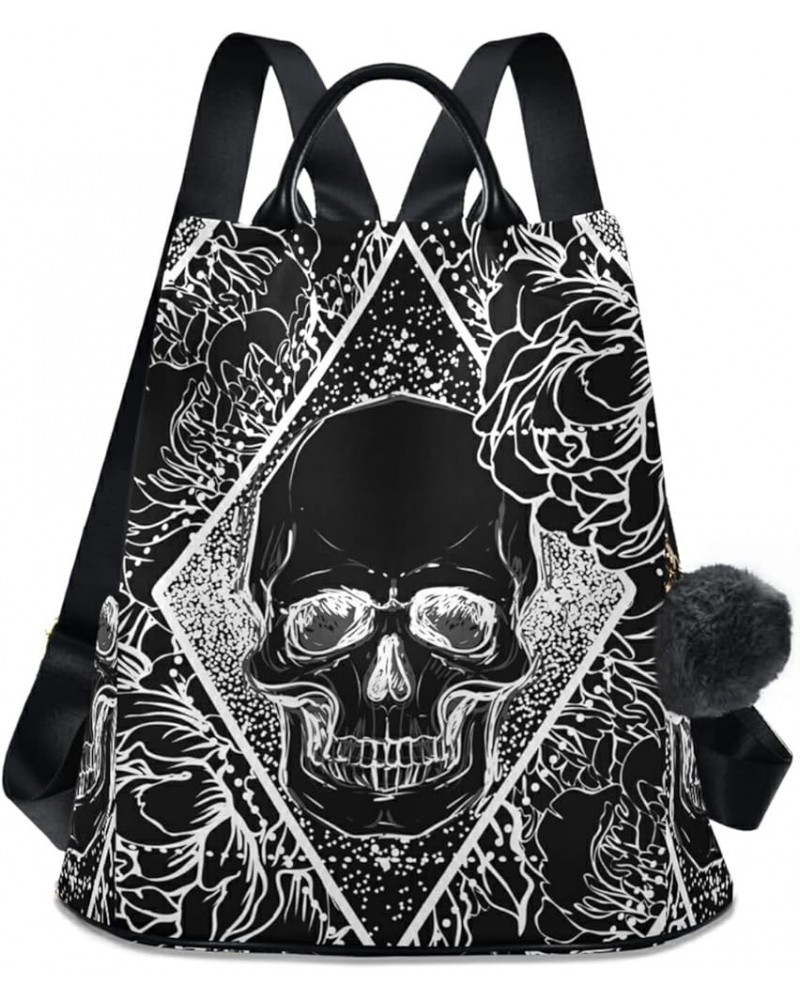 Backpack Purse for Women Fashion Human Skull Travel Anti-theft Daypack College Casual Shoulder Bag Medium Size Color2 $21.35 ...