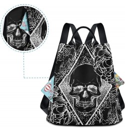 Backpack Purse for Women Fashion Human Skull Travel Anti-theft Daypack College Casual Shoulder Bag Medium Size Color2 $21.35 ...