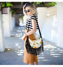 Women Fringe Tassel Cross Body Bag Leisure Shoulder Bag Color076 $12.69 Crossbody Bags