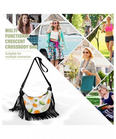 Women Fringe Tassel Cross Body Bag Leisure Shoulder Bag Color076 $12.69 Crossbody Bags