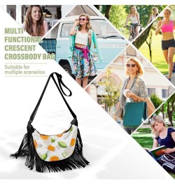 Women Fringe Tassel Cross Body Bag Leisure Shoulder Bag Color076 $12.69 Crossbody Bags