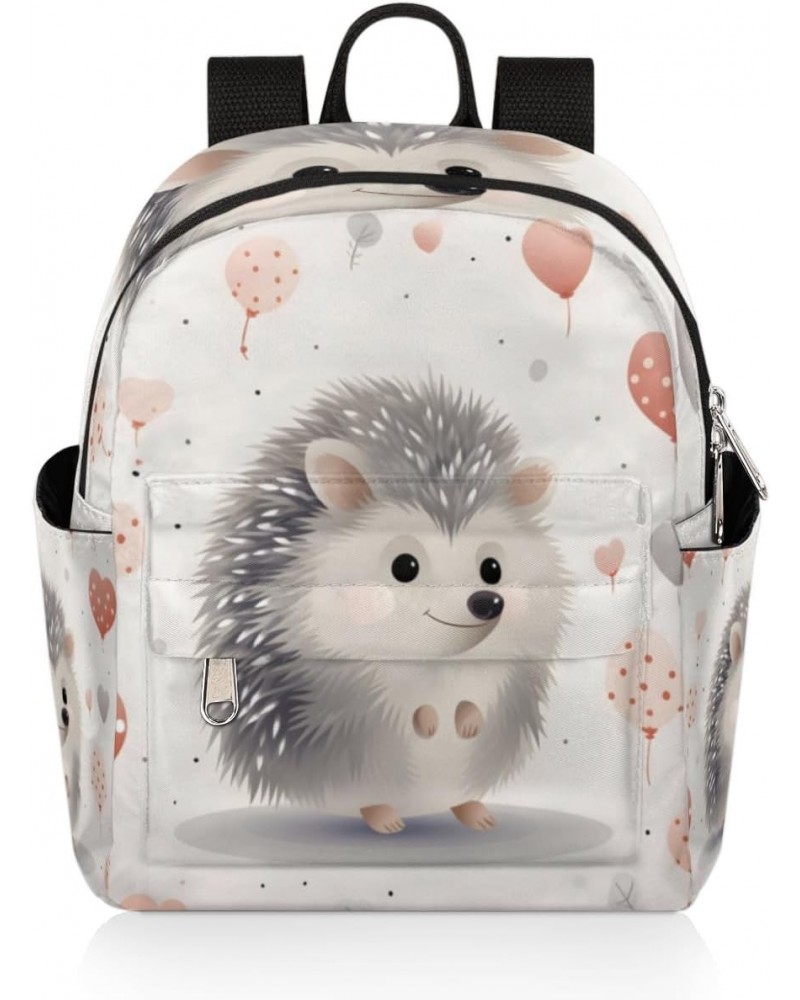 Cartoon Hedgehog Heart Small Backpack for Women Ladies Mini Backpack Travel Casual Backpack Purse Satchel Daypack $19.56 Back...