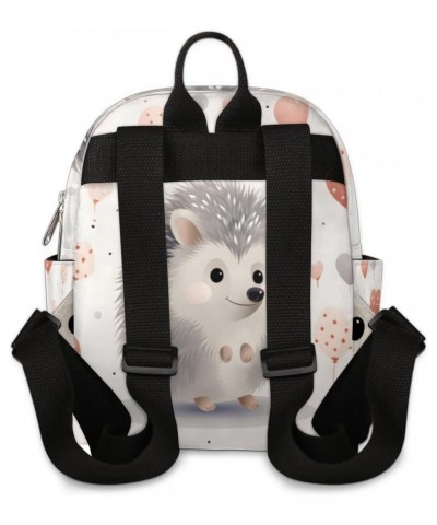 Cartoon Hedgehog Heart Small Backpack for Women Ladies Mini Backpack Travel Casual Backpack Purse Satchel Daypack $19.56 Back...