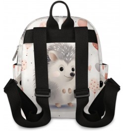 Cartoon Hedgehog Heart Small Backpack for Women Ladies Mini Backpack Travel Casual Backpack Purse Satchel Daypack $19.56 Back...