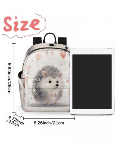 Cartoon Hedgehog Heart Small Backpack for Women Ladies Mini Backpack Travel Casual Backpack Purse Satchel Daypack $19.56 Back...