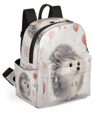 Cartoon Hedgehog Heart Small Backpack for Women Ladies Mini Backpack Travel Casual Backpack Purse Satchel Daypack $19.56 Back...