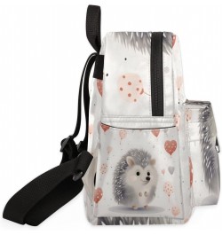 Cartoon Hedgehog Heart Small Backpack for Women Ladies Mini Backpack Travel Casual Backpack Purse Satchel Daypack $19.56 Back...