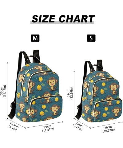 Cute Monkey Animal Backpack Purse for Women Small Travel Bag Fashion Daypack M 202a4541 M(11.4"x6.1"x14.17") 202a4541 $20.50 ...