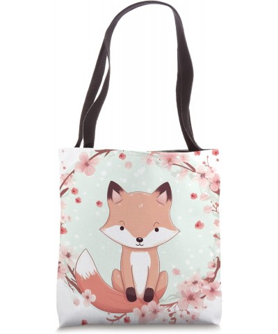 Blooming Foxy Japan Playful and Whimsical Style Tote Bag $14.09 Totes