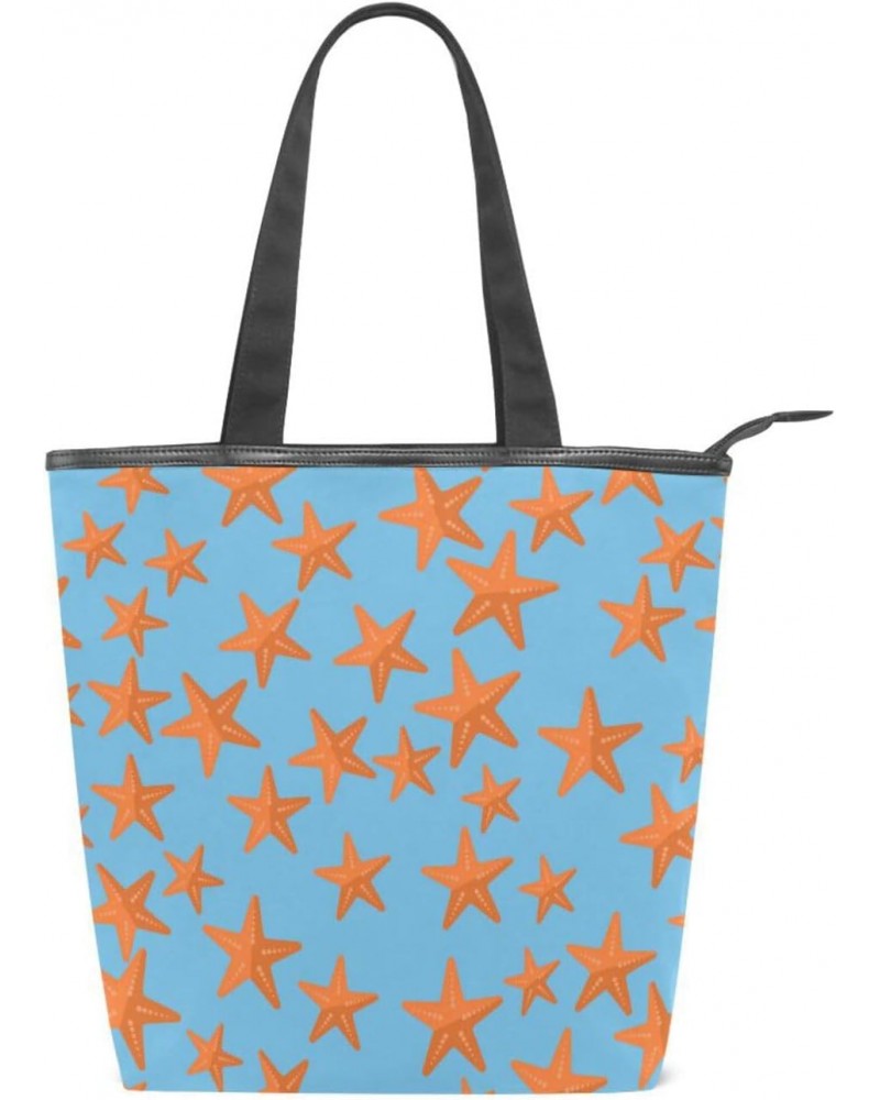 Sparkle Starfish The Tote Bag for Women Big Capacity Women's Shoulder Handbags Canvas Shopping Dating Bag $13.33 Totes