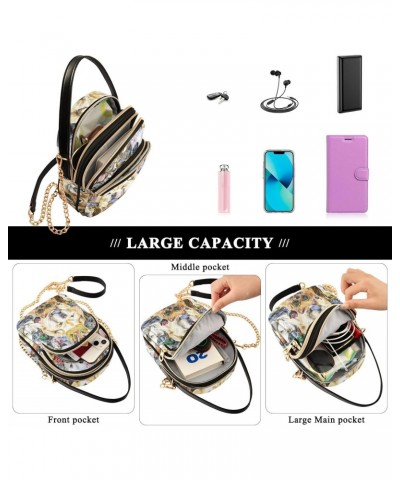 Cute Dogs Multi Pockets Crossbody Bags for Women Zip Cell Phone Purse Wallet Bag with Detachable Shoulder Strap Wallet Purses...