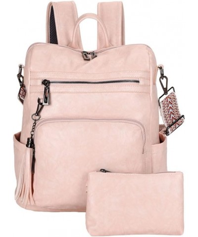 PU minimalist backpack, women's retro large capacity tote bag, handbag (Color : Gray) Pink $29.68 Backpacks