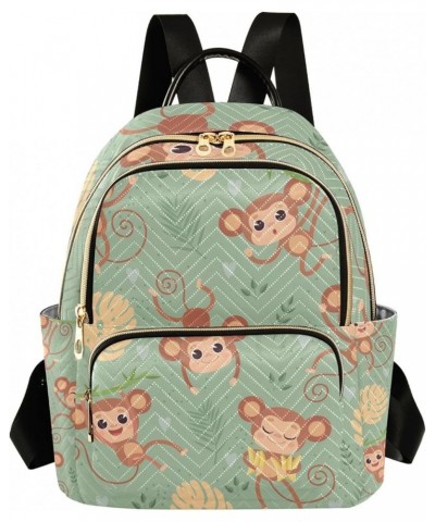 Small Backpack for Women Travel Bag Cute Monkey Daypack Purse Fashion Shoulder Bag Rucksack Small A410 $15.33 Backpacks