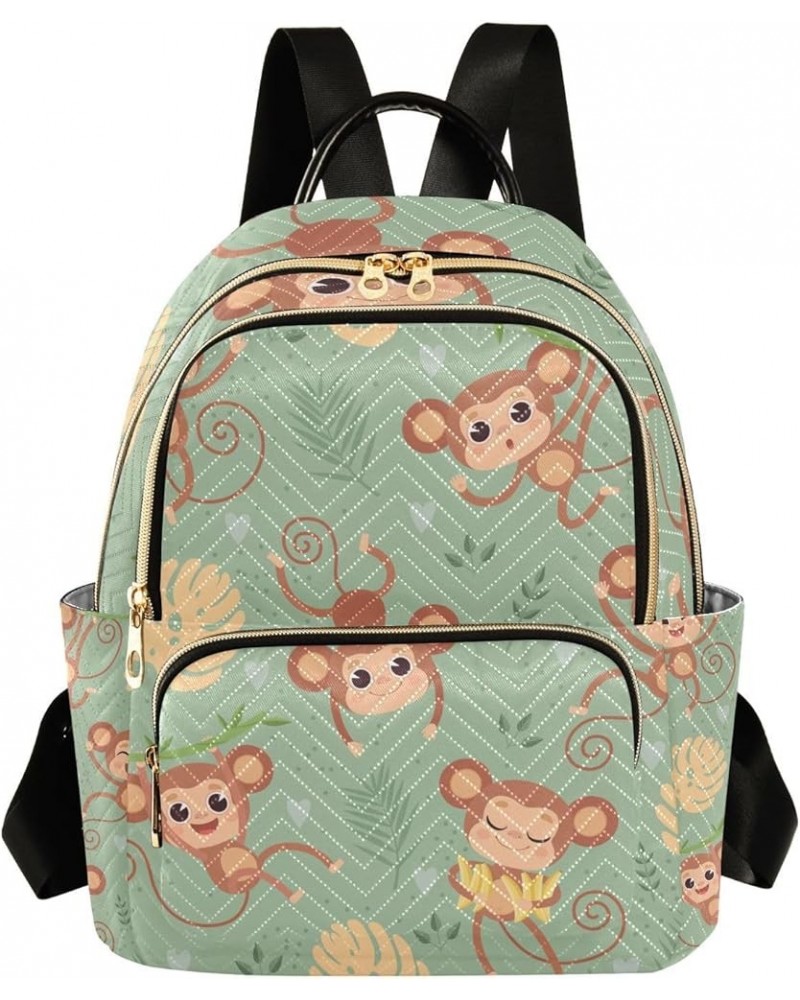 Small Backpack for Women Travel Bag Cute Monkey Daypack Purse Fashion Shoulder Bag Rucksack Small A410 $15.33 Backpacks