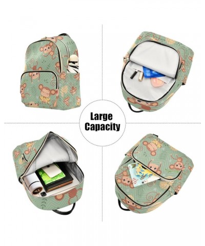 Small Backpack for Women Travel Bag Cute Monkey Daypack Purse Fashion Shoulder Bag Rucksack Small A410 $15.33 Backpacks