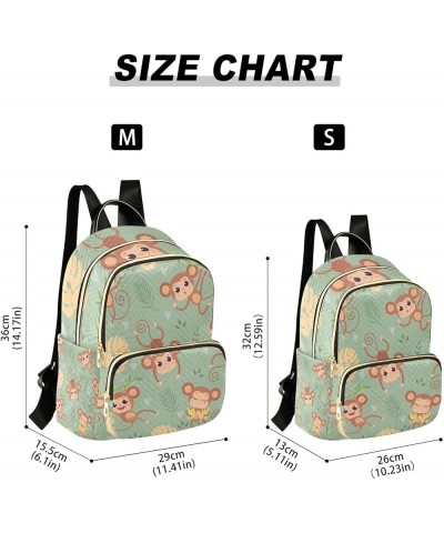 Small Backpack for Women Travel Bag Cute Monkey Daypack Purse Fashion Shoulder Bag Rucksack Small A410 $15.33 Backpacks