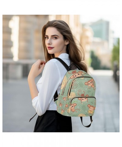 Small Backpack for Women Travel Bag Cute Monkey Daypack Purse Fashion Shoulder Bag Rucksack Small A410 $15.33 Backpacks