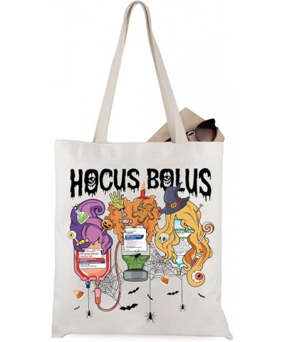 Sanderson Sisters Inspired Halloween Merch Hocus Bolus Canvas Tote Bag for Nurse Hocus Bolus $13.13 Totes