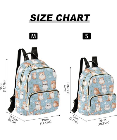 Cute Cat Backpack for Women Fashion Shoulder Bags Small Casual Daypack Travel Bag S 202a2809 S(10.23"x5.11"x12.59") 202a2809 ...