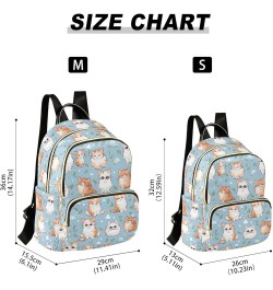 Cute Cat Backpack for Women Fashion Shoulder Bags Small Casual Daypack Travel Bag S 202a2809 S(10.23"x5.11"x12.59") 202a2809 ...