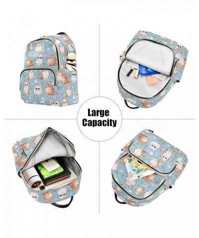 Cute Cat Backpack for Women Fashion Shoulder Bags Small Casual Daypack Travel Bag S 202a2809 S(10.23"x5.11"x12.59") 202a2809 ...