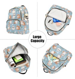 Cute Cat Backpack for Women Fashion Shoulder Bags Small Casual Daypack Travel Bag S 202a2809 S(10.23"x5.11"x12.59") 202a2809 ...